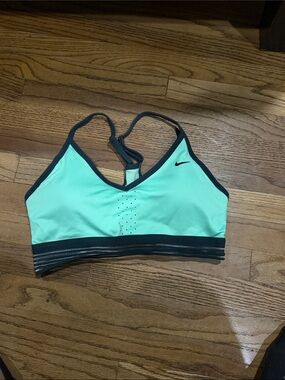 Nike Mint Green Sports Bra with Black Trim